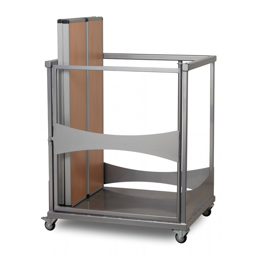 Single Rectangular Fast Fold Table Trolley